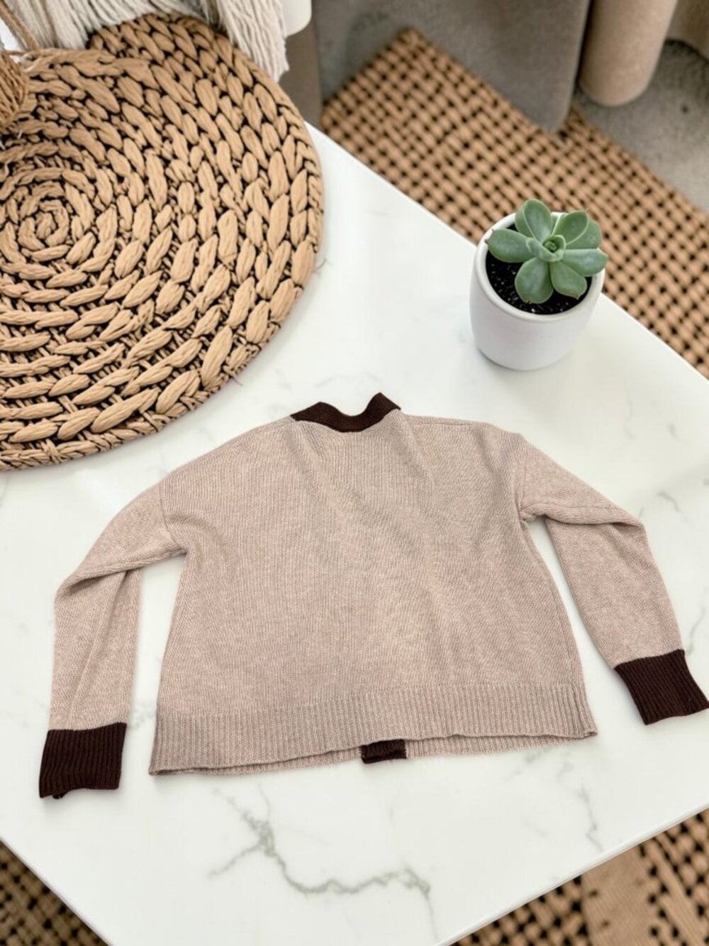 ASTRID Wool Cashmere Blend Button Cardigan One Size Fits Most - Picture 6 of 7